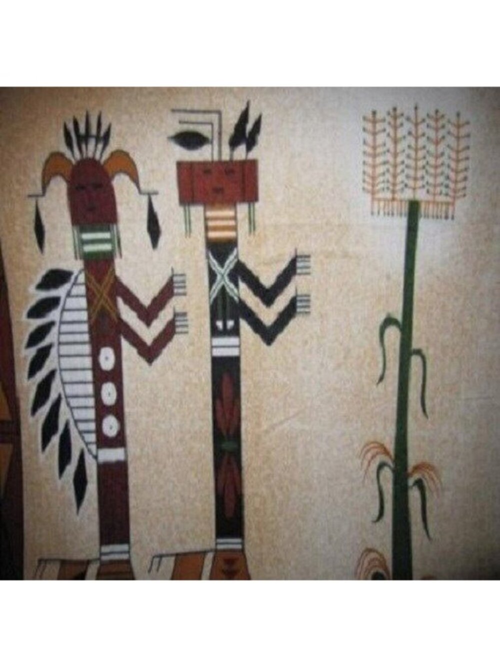 New Native Heritage Kachina Harvest Soft Gift Fleece Blanket 4 Characters Warm - Picture 2 of 5